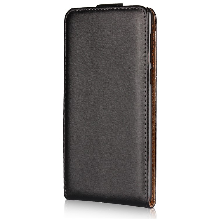 Vertical Flip Genuine Split Leather Case for Nokia 8 - Black-2