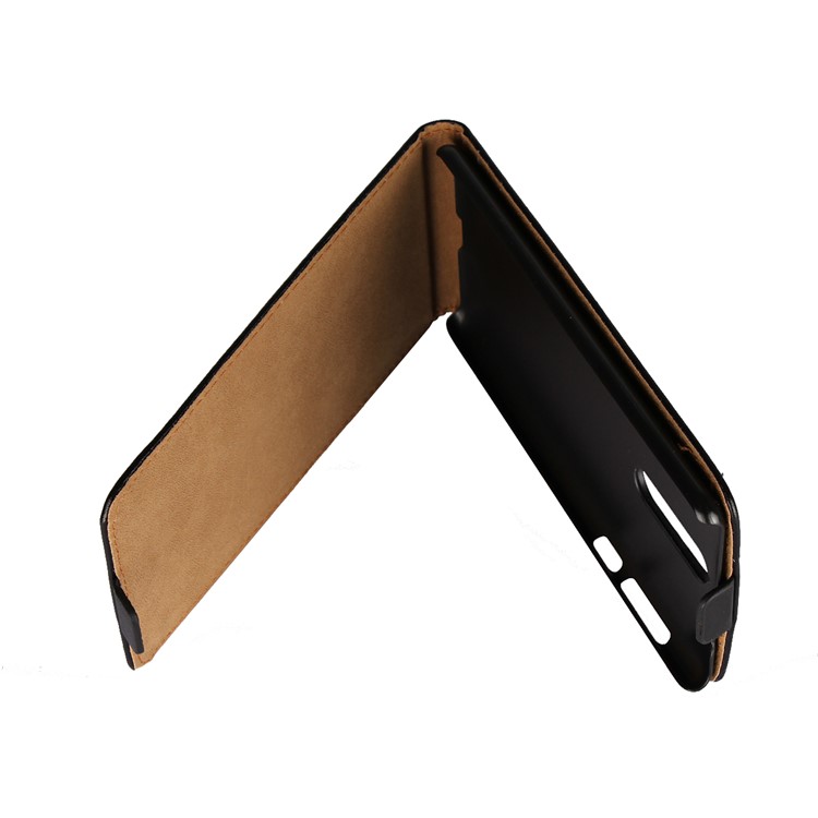Vertical Flip Genuine Split Leather Case for Nokia 8 - Black-5