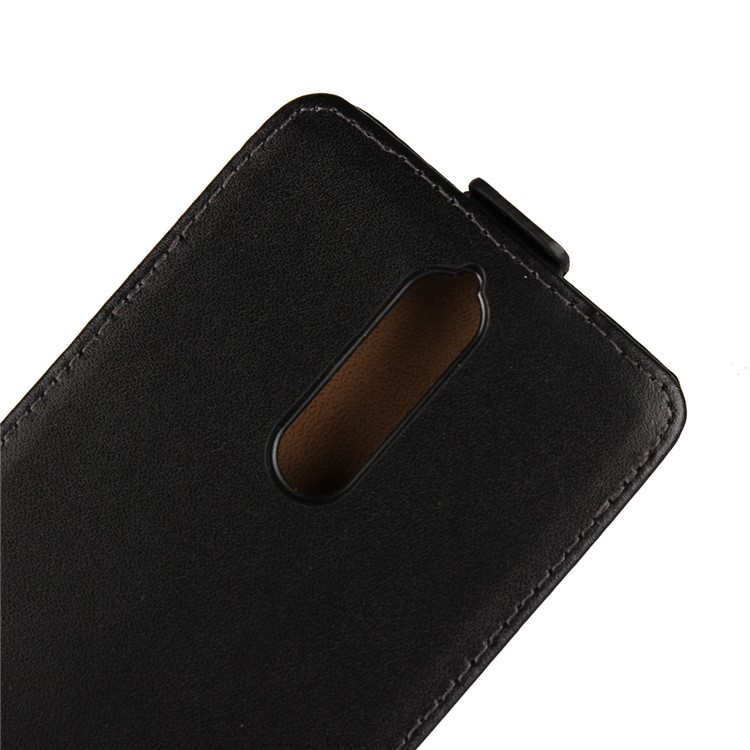 Vertical Flip Genuine Split Leather Case for Nokia 8 - Black-6