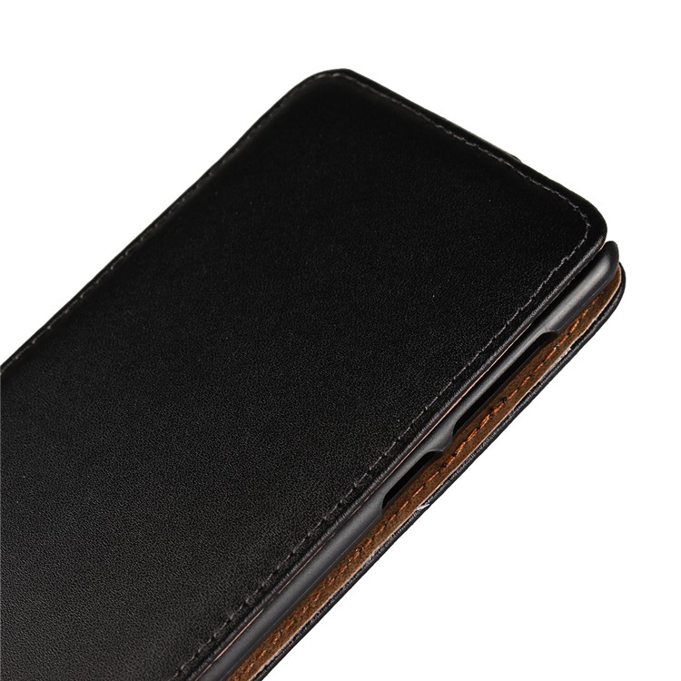 Vertical Flip Genuine Split Leather Case for Nokia 8 - Black-7
