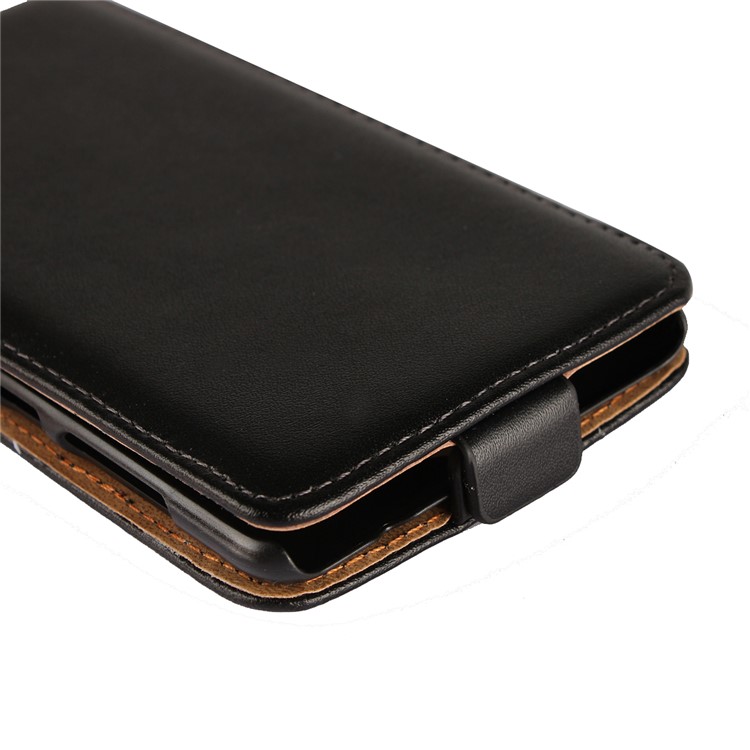 Vertical Flip Genuine Split Leather Case for Nokia 8 - Black-8