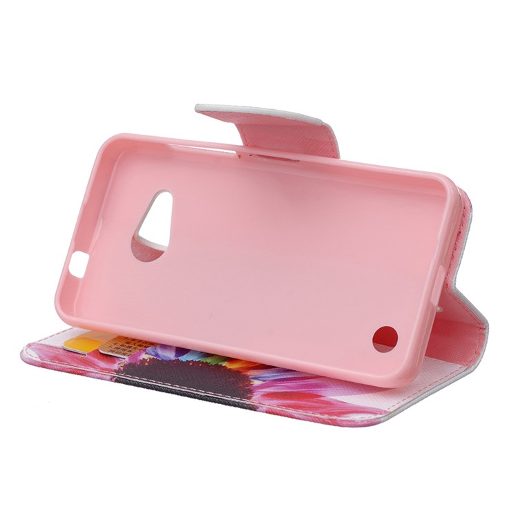 Pattern Printing Wallet Leather Mobile Case for Microsoft Lumia 550 - Colorful Petals-3