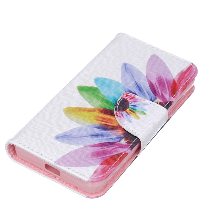 Pattern Printing Wallet Leather Mobile Case for Microsoft Lumia 550 - Colorful Petals-4
