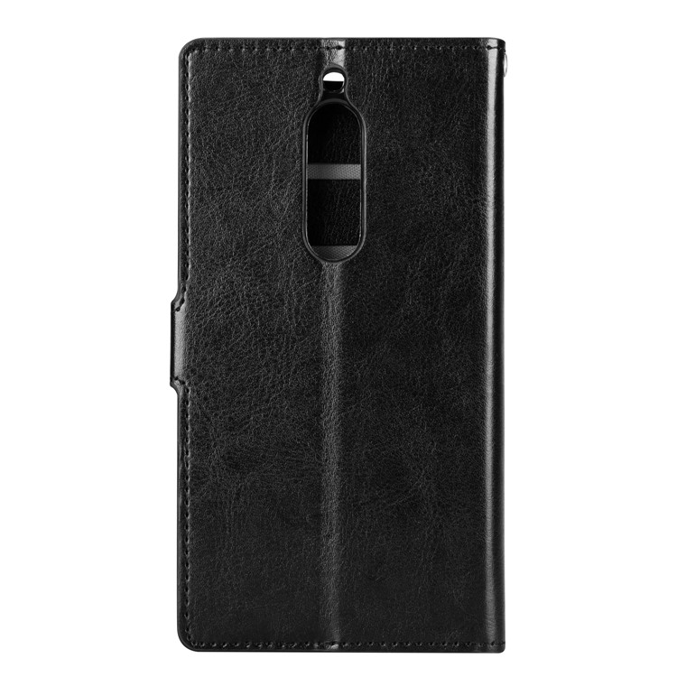 BTRCASE Crazy Horse Wallet Leather Stand Case for Nokia 8 - Black-3