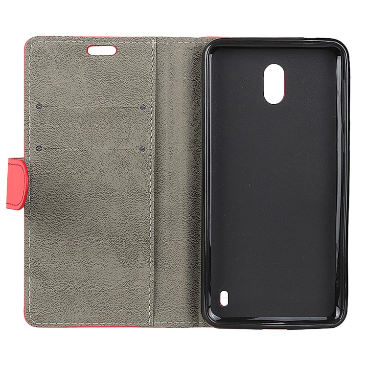 Magnetic PU Leather Stand Wallet Cellphone Cover for Nokia 2 - Red-4