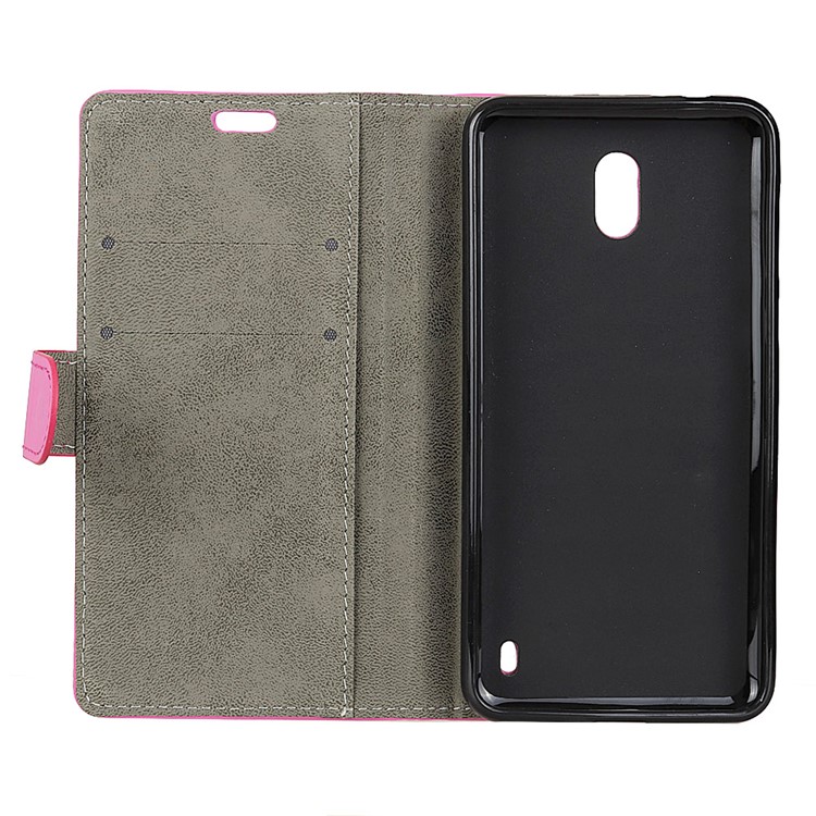 Magnetic PU Leather Stand Wallet Mobile Phone Case for Nokia 2 - Rose-4
