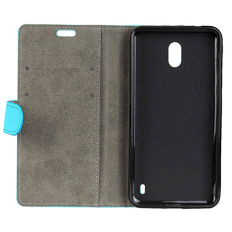 Magnetic PU Leather Stand Wallet Cellphone Shell for Nokia 2 - Blue-4