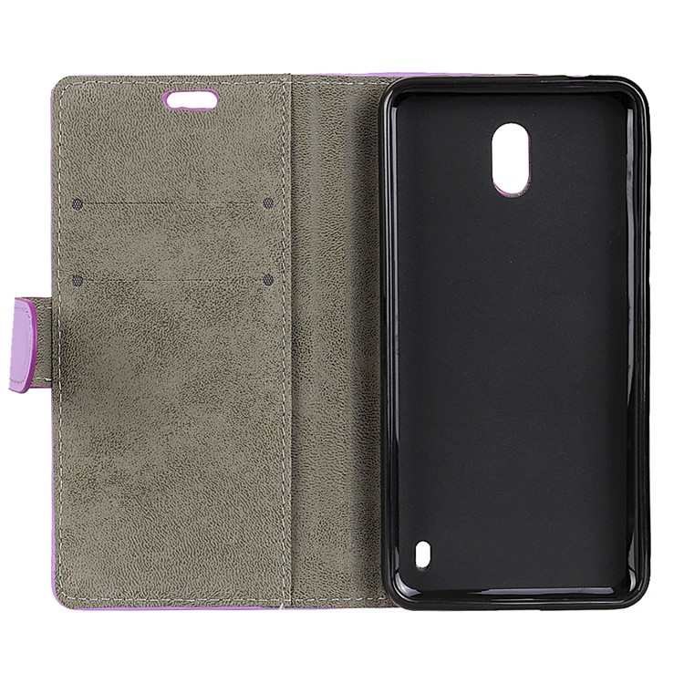 Magnetic PU Leather Stand Wallet Phone Protection Cover for Nokia 2 - Purple-4