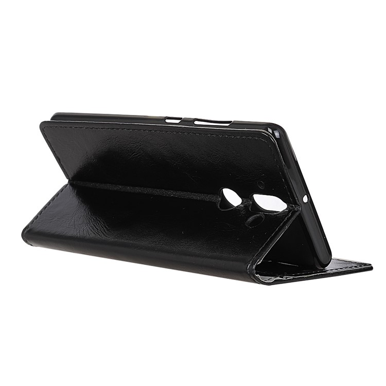 Crazy Horse Leather Wallet Case for Nokia 9 / 8 Sirocco - Black-3