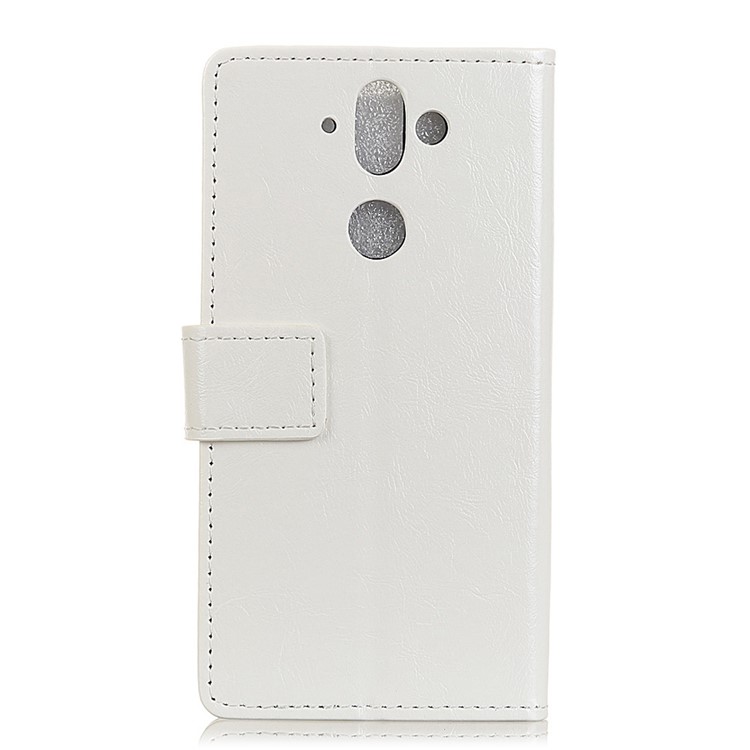 For Nokia 9 / 8 Sirocco Crazy Horse PU Leather Wallet Phone Case Accessory - White-2