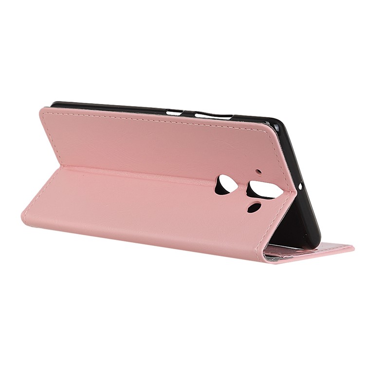 For Nokia 9 / 8 Sirocco Crazy Horse Flip Leather Mobile Wallet Cover - Pink-3