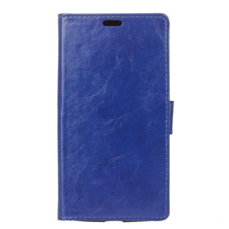 Crazy Horse Leather Wallet Stand Cellphone Cover Shell for Nokia 9 / 8 Sirocco - Blue-1
