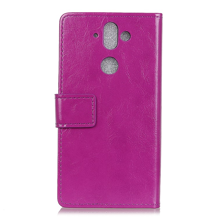 For Nokia 9 / 8 Sirocco Crazy Horse Leather Wallet Case with Card Holders - Purple-2