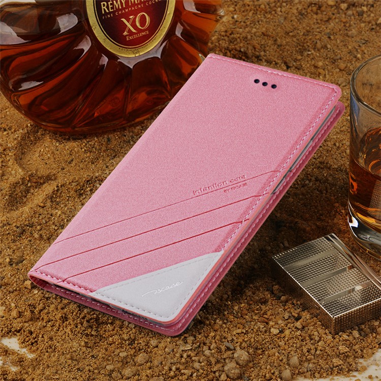 TSCASE Trajectory Flip Stand Leather Cover Accessory for Nokia 6 - Pink-2