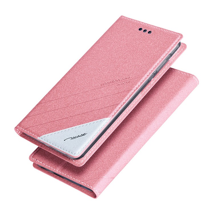 TSCASE Trajectory Flip Stand Leather Cover Accessory for Nokia 6 - Pink-3