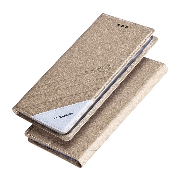 TSCASE Trajectory Leather Cover for Nokia 6 with Stand Function - Gold-3