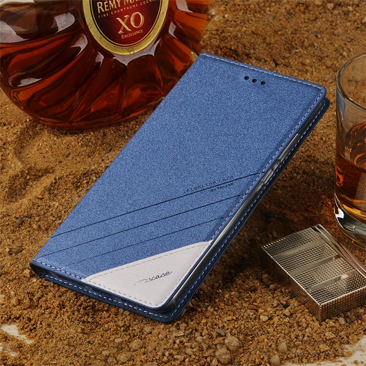 TSCASE Trajectory Flip Stand Leather Mobile Casing Case for Nokia 6 - Blue-2