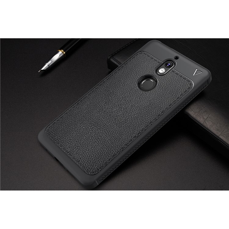 IVSO Gentry Series Leather Coated TPU Phone Case for Nokia 7 - Black-3