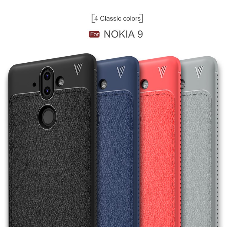 IVSO Gentry Series Leather Coated TPU Phone Case for Nokia 9 / 8 Sirocco - Black-10