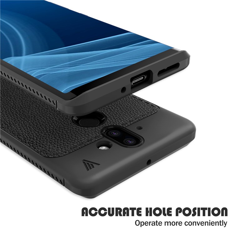 IVSO Gentry Series Leather Coated TPU Phone Case for Nokia 9 / 8 Sirocco - Black-2