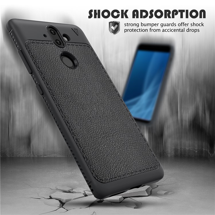IVSO Gentry Series Leather Coated TPU Phone Case for Nokia 9 / 8 Sirocco - Black-3
