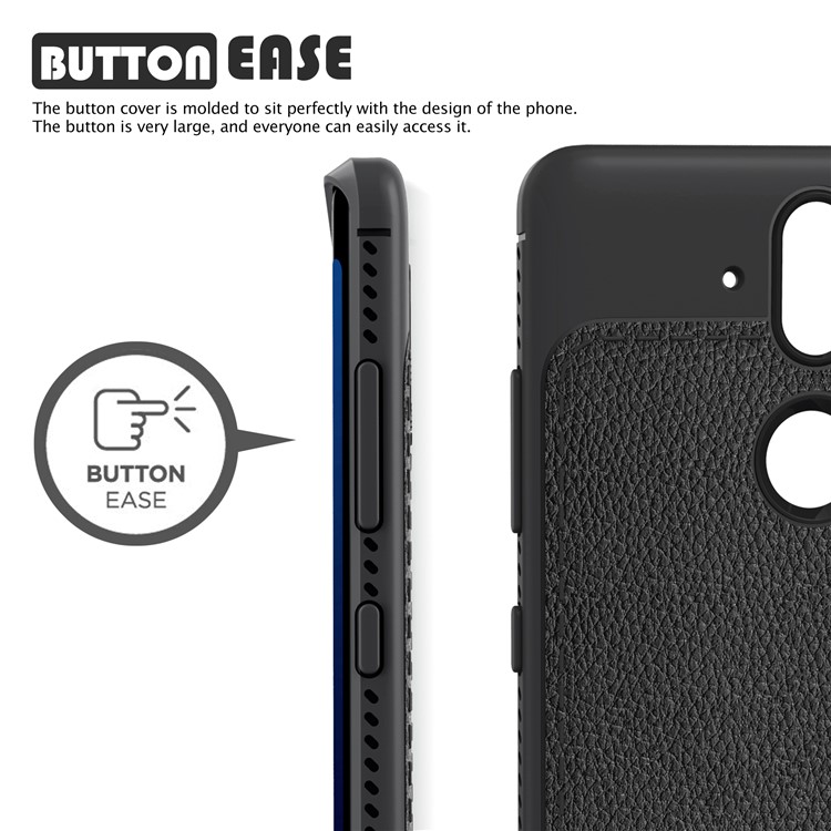 IVSO Gentry Series Leather Coated TPU Phone Case for Nokia 9 / 8 Sirocco - Black-4