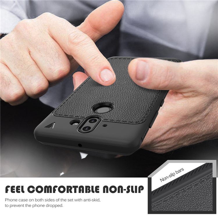 IVSO Gentry Series Leather Coated TPU Phone Case for Nokia 9 / 8 Sirocco - Black-5