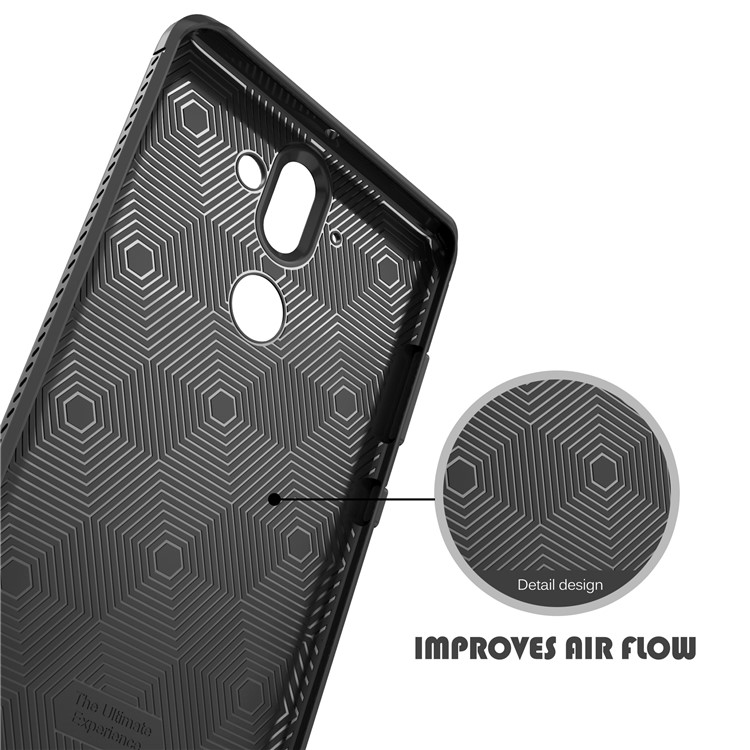 IVSO Gentry Series Leather Coated TPU Phone Case for Nokia 9 / 8 Sirocco - Black-9
