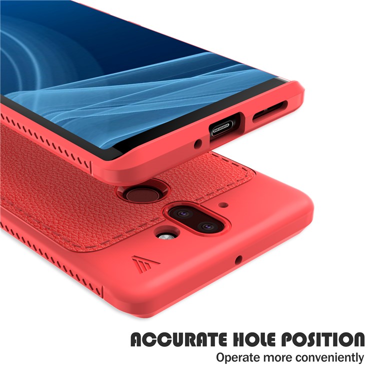 IVSO Gentry Series Leather Coated TPU Case Accessory for Nokia 9 / 8 Sirocco - Red-2