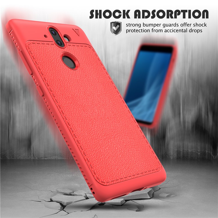 IVSO Gentry Series Leather Coated TPU Case Accessory for Nokia 9 / 8 Sirocco - Red-3