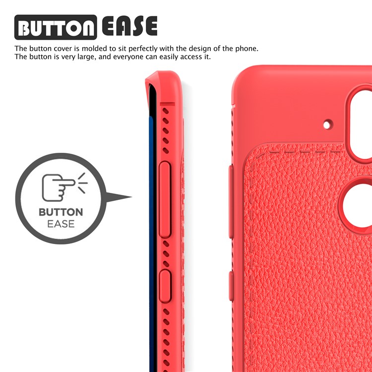 IVSO Gentry Series Leather Coated TPU Case Accessory for Nokia 9 / 8 Sirocco - Red-4
