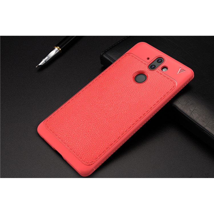IVSO Gentry Series Leather Coated TPU Case Accessory for Nokia 9 / 8 Sirocco - Red-6