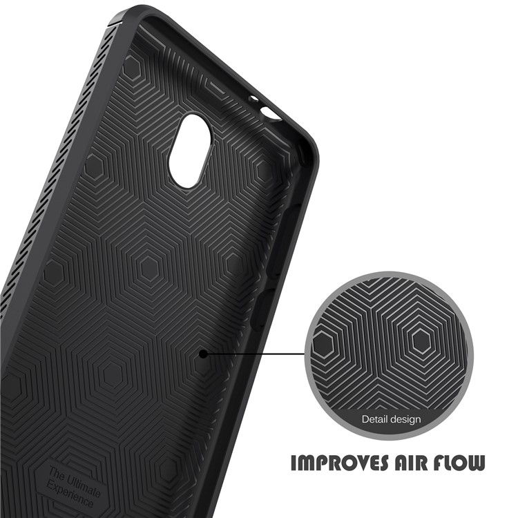 IVSO Gentry Series Leather Coated TPU Business Phone Case for Nokia 2 - Black-5