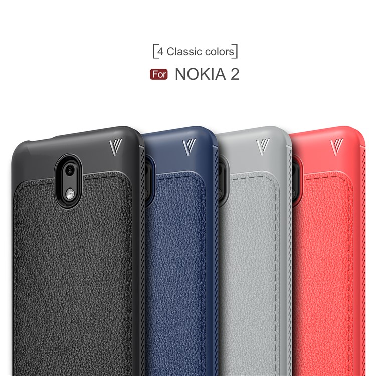 IVSO Gentry Series Leather Coated TPU Business Phone Case for Nokia 2 - Black-9