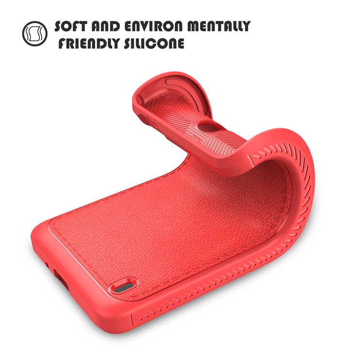 IVSO Gentry Series Leather Coated Soft TPU Mobile Back Shell for Nokia 2 - Red-4