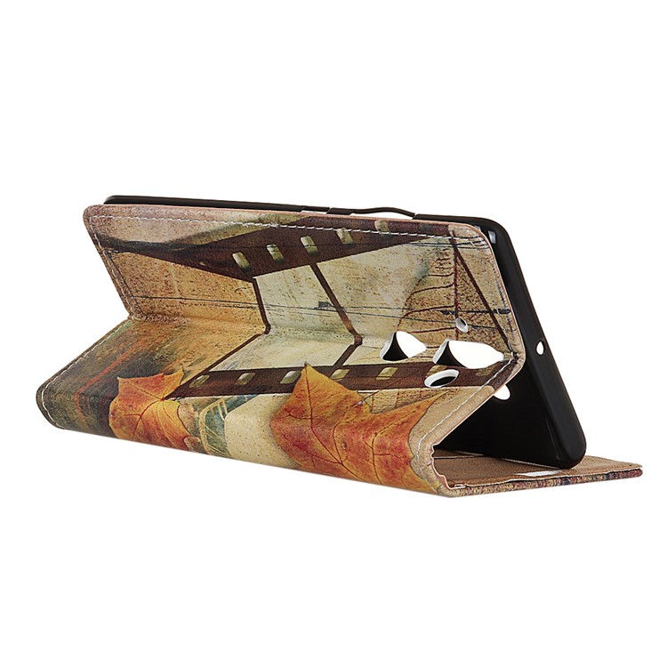 Wallet Leather Magnetic Case for Nokia 9 / 8 Sirocco - Maple Leaves and Eiffel Tower-4