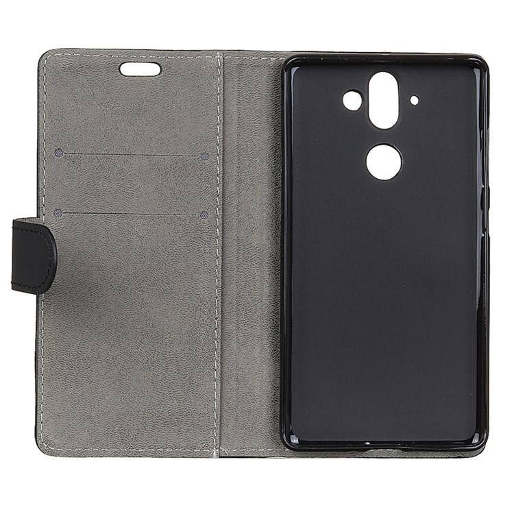 Magnetic PU Leather Stand Wallet Shell for Nokia 9 / 8 Sirocco - Black-4