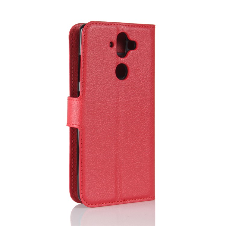 For Nokia 9 / 8 Sirocco Litchi Texture Leather Wallet Stand Shell - Red-6