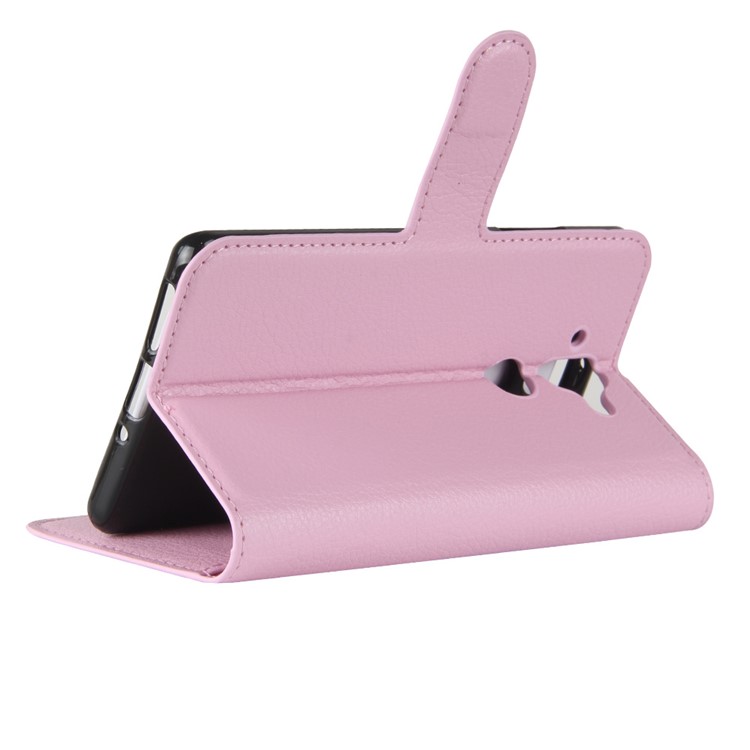 For Nokia 9 / 8 Sirocco Litchi Skin Flip Leather Wallet Stand Phone Cover - Pink-5