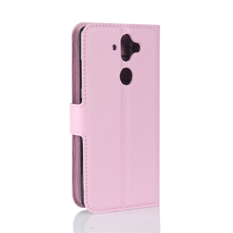 For Nokia 9 / 8 Sirocco Litchi Skin Flip Leather Wallet Stand Phone Cover - Pink-6
