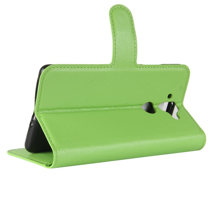 Litchi Texture Card Holder Leather Stand Case for Nokia 9 / 8 Sirocco - Green-5