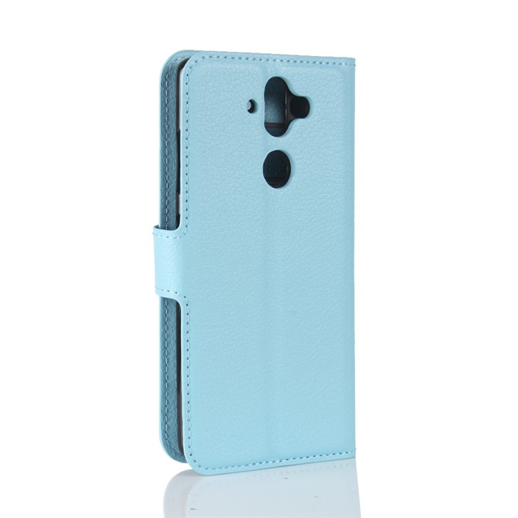 For Nokia 9 / 8 Sirocco Litchi Texture Wallet Stand Protective Leather Mobile Casing - Blue-6