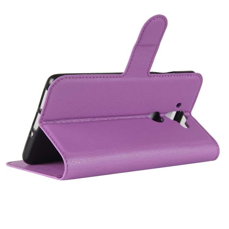 For Nokia 8 Sirocco Litchi Texture Leather Protective Shell Case with Stand - Purple-5