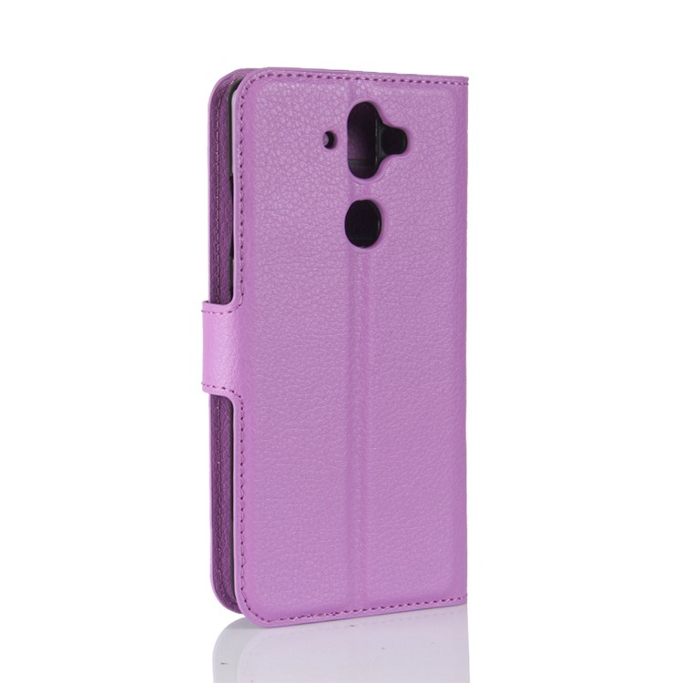 For Nokia 8 Sirocco Litchi Texture Leather Protective Shell Case with Stand - Purple-6