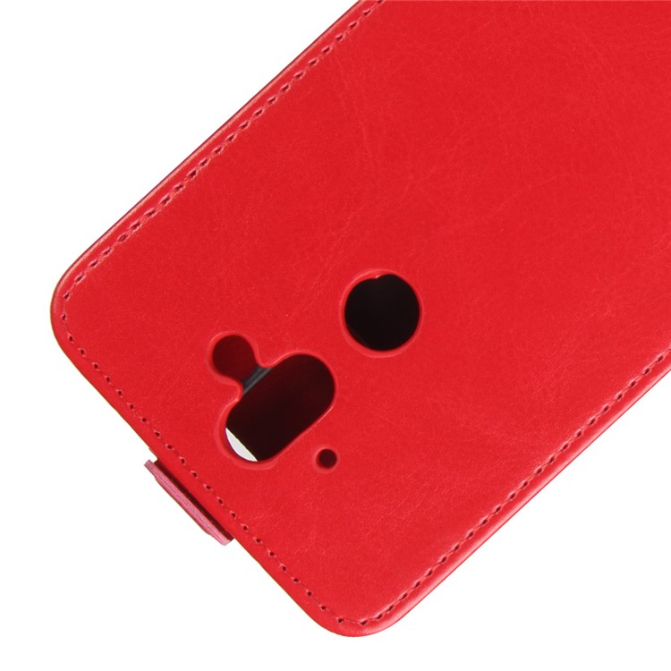 Crazy Horse Skin Leather Vertical Flip Phone Cover for Nokia 9 / 8 Sirocco - Red-2