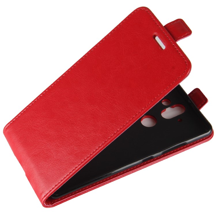 Crazy Horse Skin Leather Vertical Flip Phone Cover for Nokia 9 / 8 Sirocco - Red-3