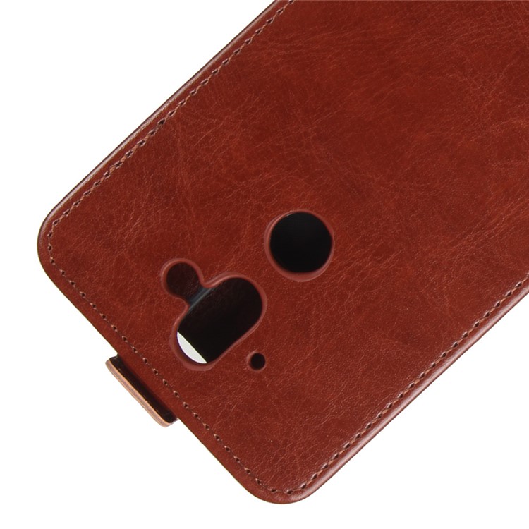 Crazy Horse Skin Leather Vertical Flip Phone Shell for Nokia 9 / 8 Sirocco - Brown-2