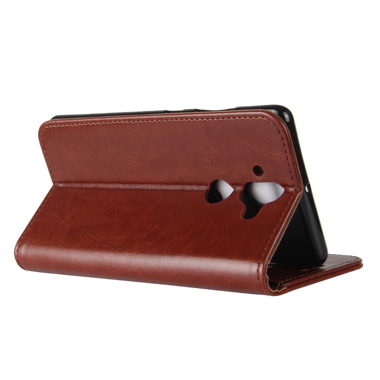 Crazy Horse Texture Leather Wallet Stand Cover Case for Nokia 9 / 8 Sirocco - Brown-7