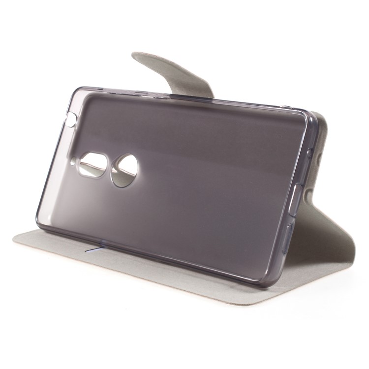 Crazy Horse Card Holder PU Leather Stand Phone Cover for Nokia 7 (Built-in Steel Sheet) - Brown-4