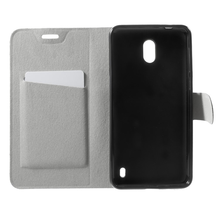 Crazy Horse Wallet Magnetic Stand Leather Cover for Nokia 2 - Black-5